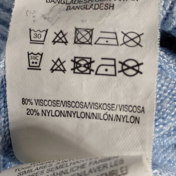 Atmosphere Fine Knit Sweater Size Small Light Blue Button Down Long Sleeve - Picture 7 of 7